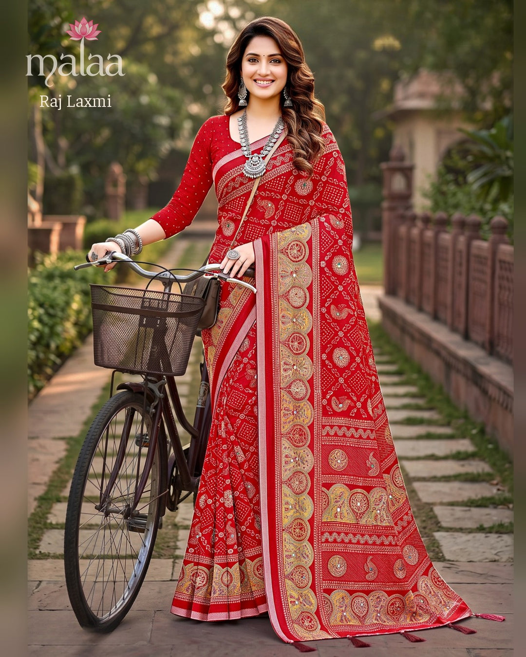Raj Laxmi saree catalogue, design 6, Malaa
