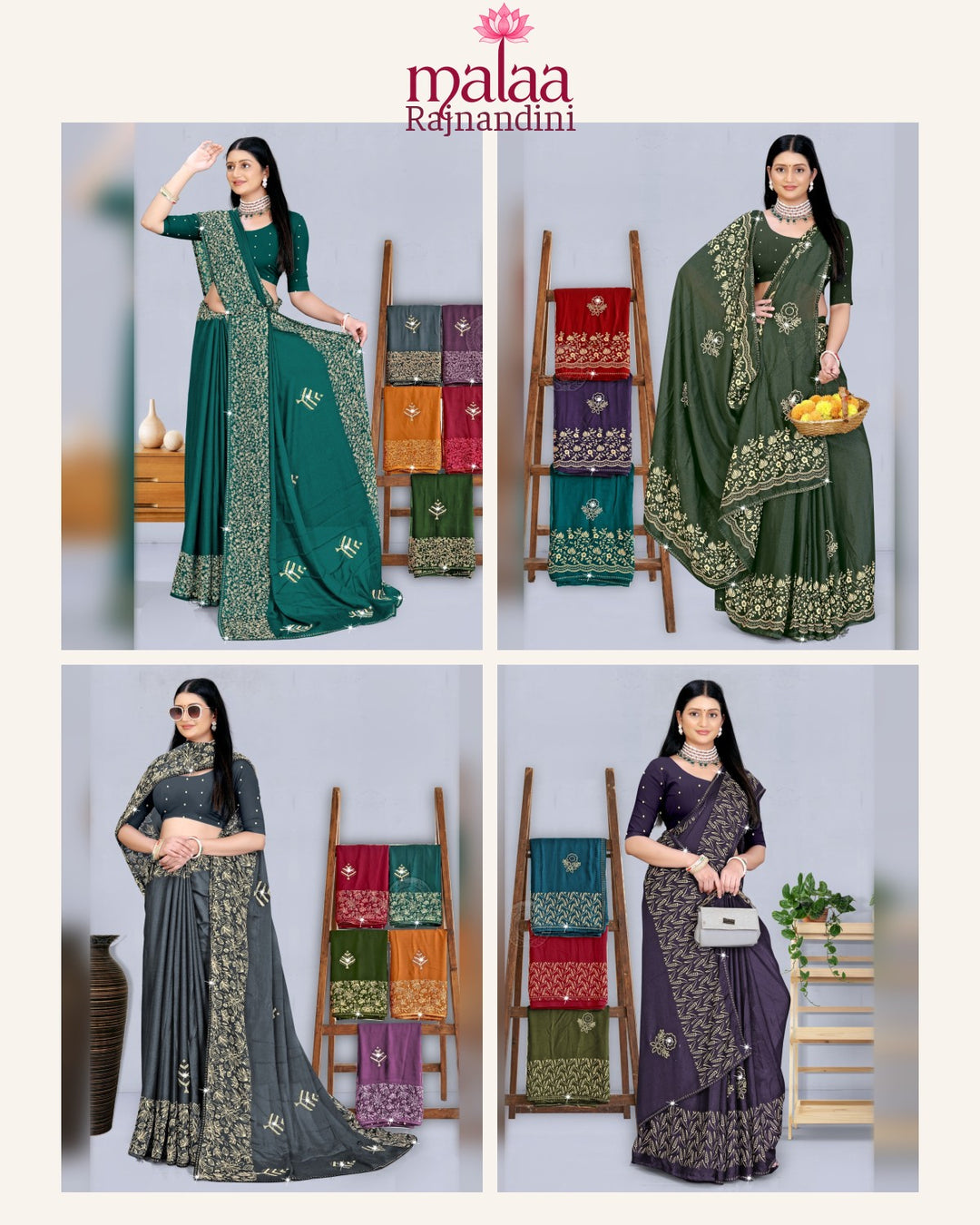 Rajnandini saree catalogue, poora set