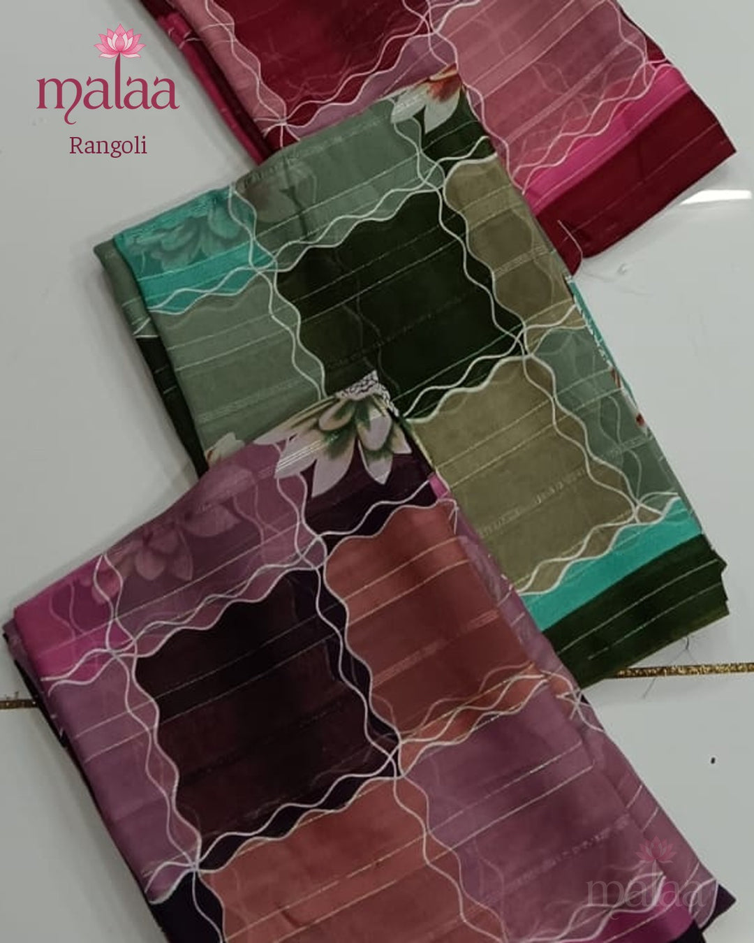 Rangoli cotton saree catalogue, poora set, 6 sarees