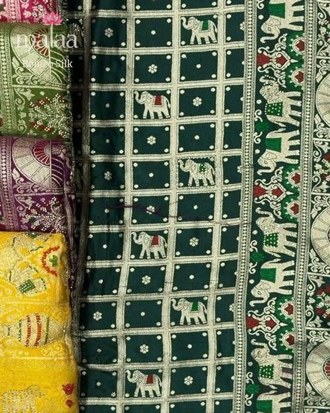 Romeo Silk saree catalogue, poora set