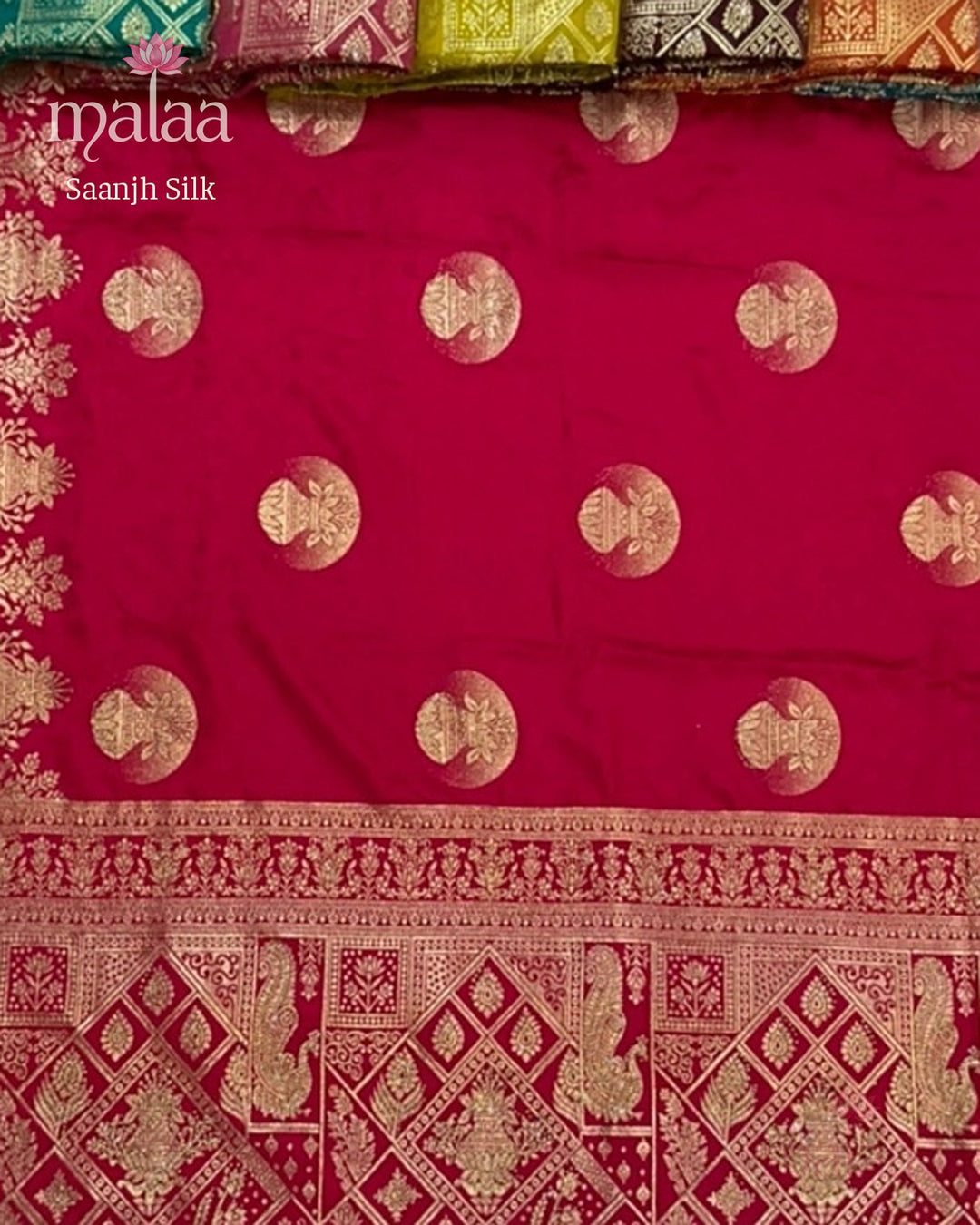 Saanjh Silk saree catalogue, poora set