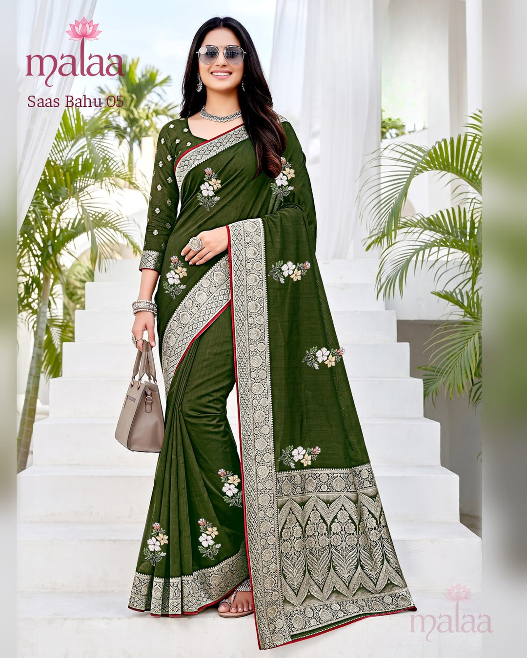 Saas Bahu 05 saree catalogue, poora set khol ke, asli kapda, Malaa Sarees Surat