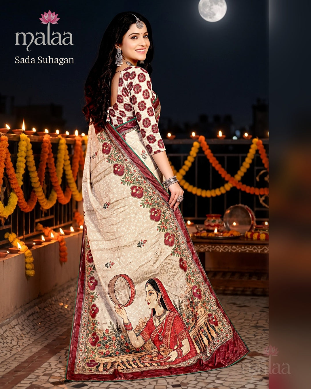 Sada Suhagan saree catalogue, design 5, Malaa