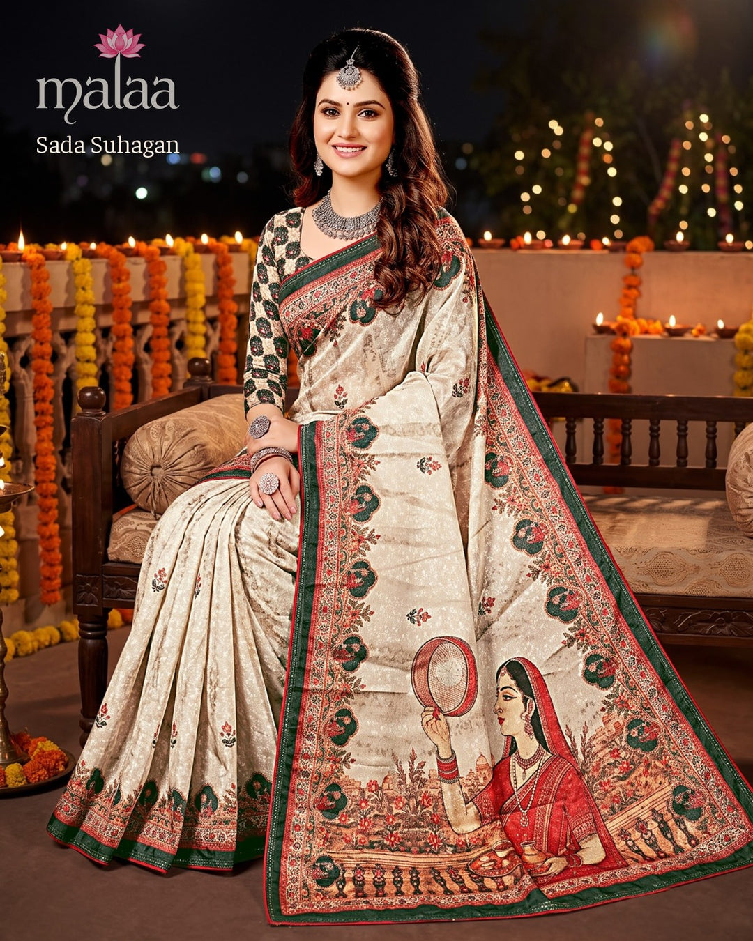 Sada Suhagan saree catalogue, design 6, Malaa