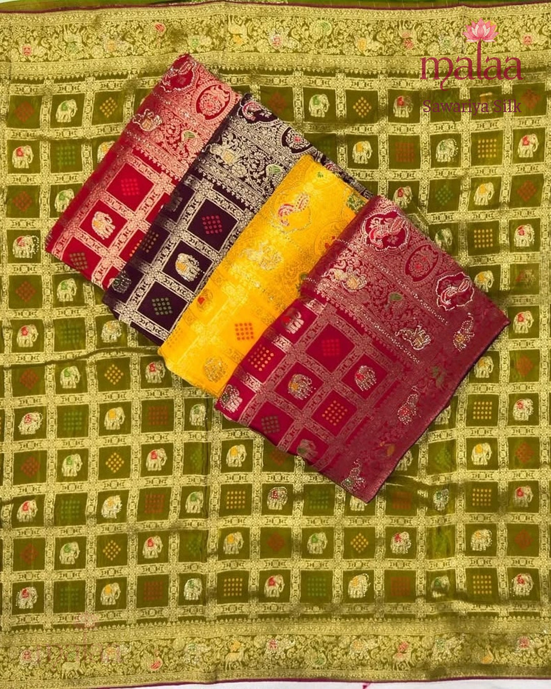 Sawariya Silk saree, ho viscose, heavy jarkan and seroski work, Malaa Silk Collection