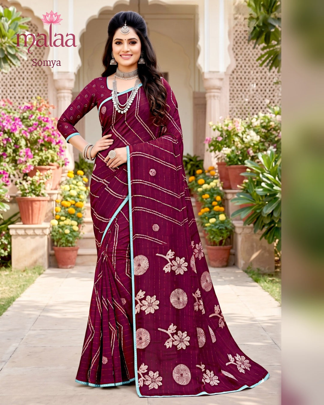 Somya saree catalogue, design 1, Malaa