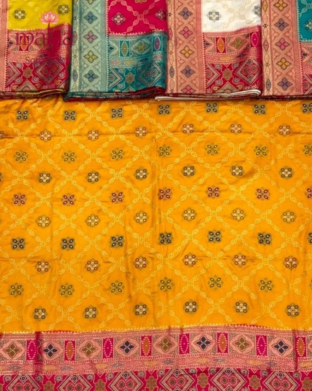 Sona Silk saree catalogue, poora set