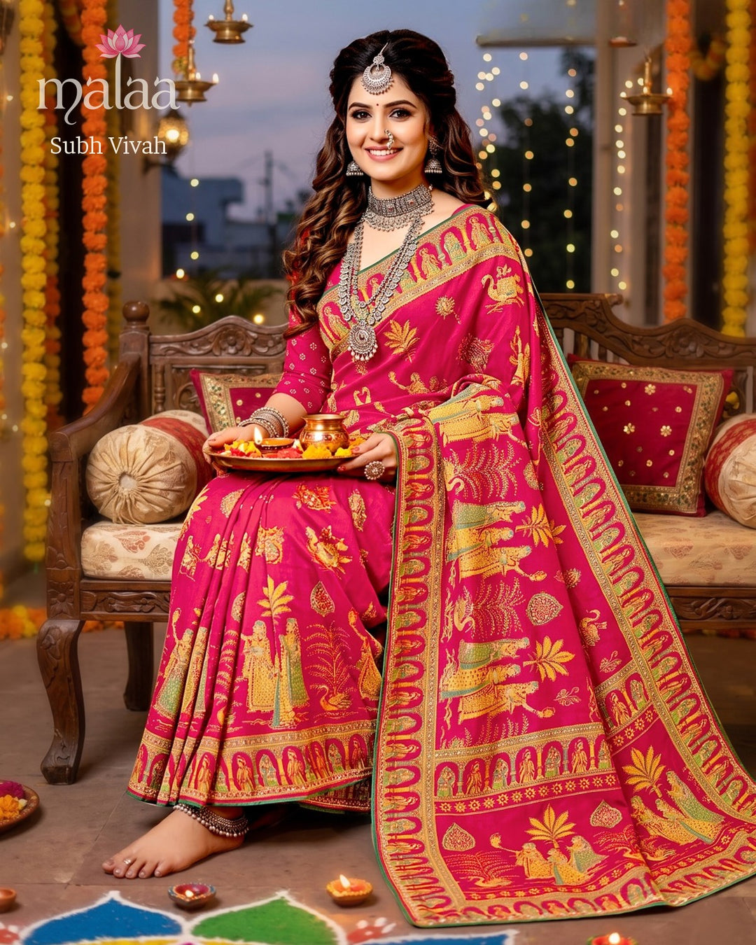 Subh Vivah saree catalogue, design 3, Malaa