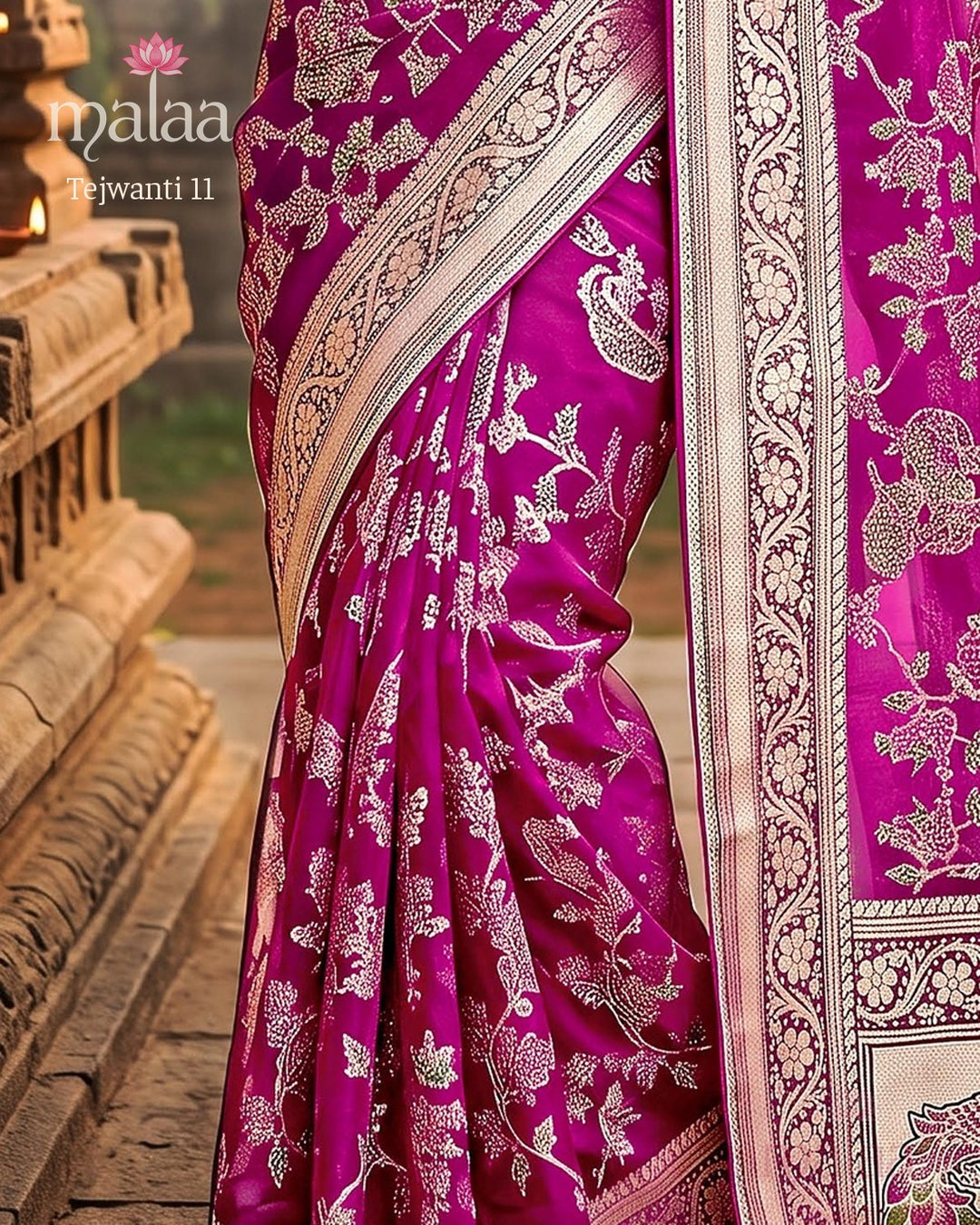 Tejwanti 11 saree catalogue, poora set, 6 designs