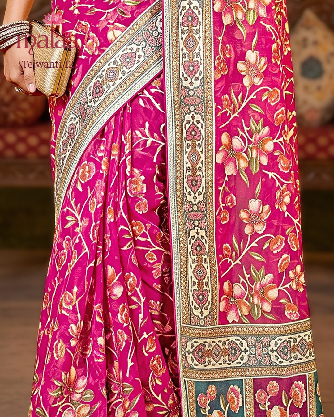 Tejwanti 12 saree catalogue, poora set, 6 designs