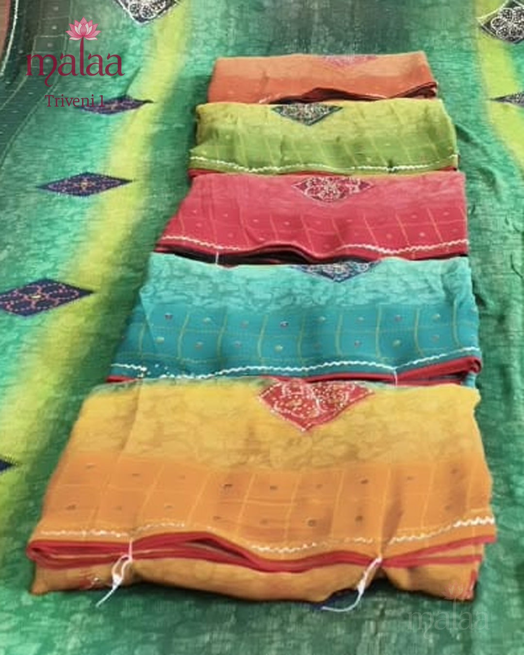 Triveni 1 saree catalogue, poora set