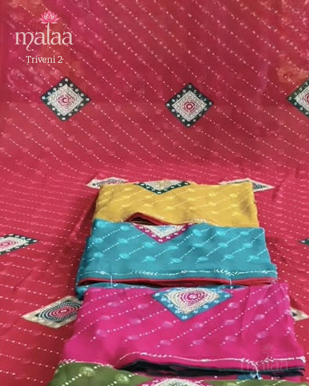 Triveni 2 saree catalogue, poora set