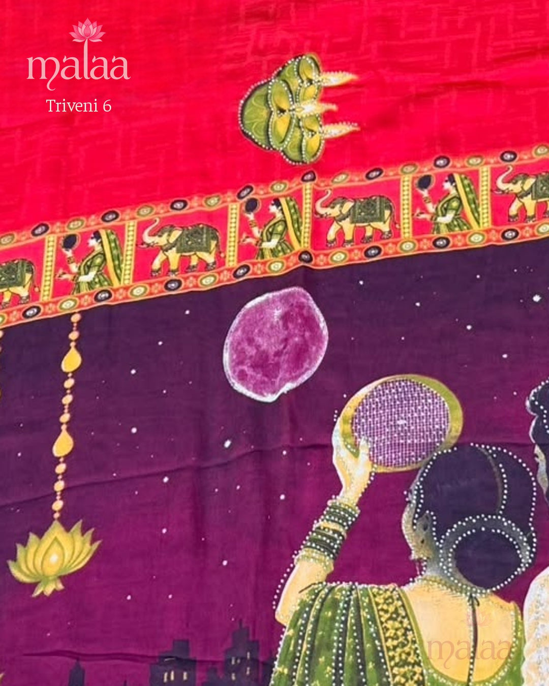 Triveni 6 saree catalogue, poora set